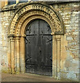 SP2512 : Norman doorway, Church of St John the Baptist, Burford by Derek Harper