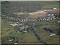 HS2 construction site at Burton Green from the air