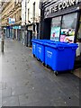ST3188 : Vivid blue wheelie bins, High Street, Newport by Jaggery