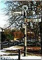 Direction Sign ? Signpost on the green at Lower Leigh