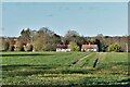 Middleton: Across a field to houses in Back Road