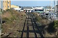 Disused railway tracks into Poole Docks