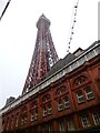 Looking Up Blackpool Tower from Bank Hey Street