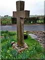 SD3932 : Old Wayside Cross base on the B5260 in Westby with Plumptons parish by H Jones