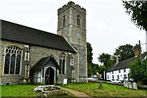 TM0174 : Wattisfield, St. Margaret's Church: North porch and tower by Michael Garlick