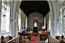 TM0174 : Wattisfield, St. Margaret's Church: The chancel and nave beyond by Michael Garlick