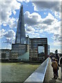 "The Shard" and other bankside buildings, seen from London Bridge, City of London