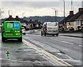 ST3090 : Vivid green van, Malpas Road, Newport by Jaggery