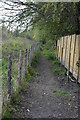 Fenced in footpath