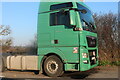 Romanian lorry on London Road, Hastingwood