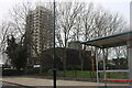 Tower block on Albert Road, North Woolwich