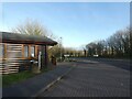 Cabin and car park off the A361 westbound, Moortown Cross