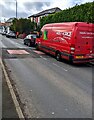 Parcelforce Worlwide van, Usk Road, Caerleon