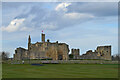 NU2405 : Warkworth Castle from the south by Jim Barton