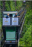 SS7249 : Lynmouth : Lynmouth Cliff Railway by Lewis Clarke
