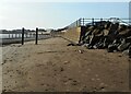 Sea wall and groynes