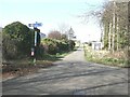 Junction on the private road from St Bridget