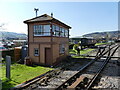 Minehead signal box, seen from the train, West Somerset Railway