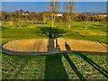 Tree and people shadows, Roe Park Golf Course