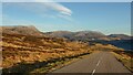 NC2325 : The A894 above Skiag, Assynt, Sutherland by Andrew Tryon