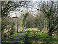 Footpath and disused railway line near Pontyates