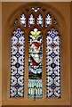 TQ8691 : Stained glass window war memorial, St Mary's Church, Hawkwell by Paul Jones