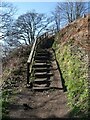 Steps on the Fife Coastal Path at Blair Point