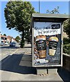 Bus shelter ad, Coten End, Warwick