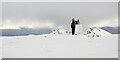 NH8312 : Summit of Geal-charn Mòr under snow by Trevor Littlewood