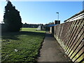 Path into the playing fields, Wheatley, Doncaster