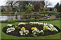 Flower bed and pond in Bathurst Park