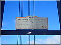 Commemorative plaque on the Teesquay Millennium Bridge