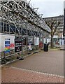 Extensive scaffolding in Cwmbran town centre