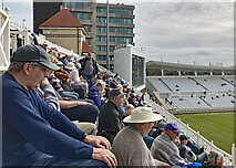 SK5838 : Trent Bridge: a good crowd on the Radcliffe Road End by John Sutton