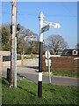 Signpost at the junction of Norton Lane and Church Road