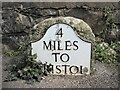 Milestone at the end of Long Ashton