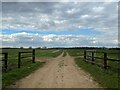 Farm track near Park Farm Cottages