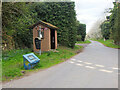 Bus shelter and remains of railway bridges, Roxburgh