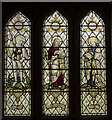 SK9857 : Stained glass window, St Peter's church, Navenby by Julian P Guffogg