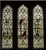 SK9857 : Stained glass window, St Peter's church, Navenby by Julian P Guffogg