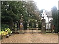 ST4793 : Ornamental gates to Shirenewton Hall by Eirian Evans