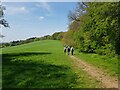 SO9173 : Walkers on path next to Chaddesley Woods by Jeff Gogarty