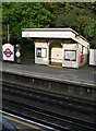 North Ealing station: passenger shelter on the London-bound platform