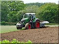 SK2342 : Fendt tractor and plough at work by Ian Calderwood