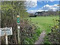 A footpath enters Kenilworth Golf Course