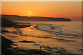 NZ8911 : Whitby Sands sunset by Richard Croft