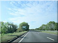 A14 eastbound approaching the junction for Claydon