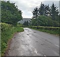 Road NNE from a layby, Lower Henllan, Monmouthshire