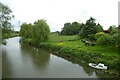 Boat beside Kexby Old Bridge