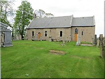 NJ2058 : Birney Parish Kirk and part of its burial ground by Peter Wood